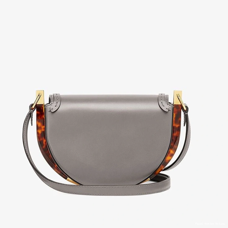 Cheap Logo ROMA In Bag Leather Moonlight Grey Fendi Calf 0714
